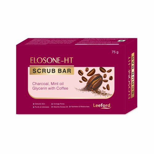 Elosone-HT Scrub Soap for Tan Removal (75g) – Charcoal, Mint & Coffee Exfoliating Soap