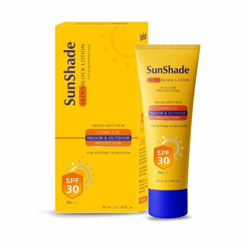 Leeford Sunshade Ultra Block Sunscreen Lotion SPF 30 PA+++| Broad Spectrum | UVA+UVB Protection | For All Skin Types - 50ml