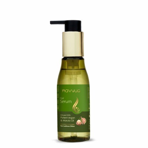 Navyug Hair Serum ,110ml for Dry & Frizzy Hair - with Argan Oil & Marula Oil, Men & Women, All Hair Types