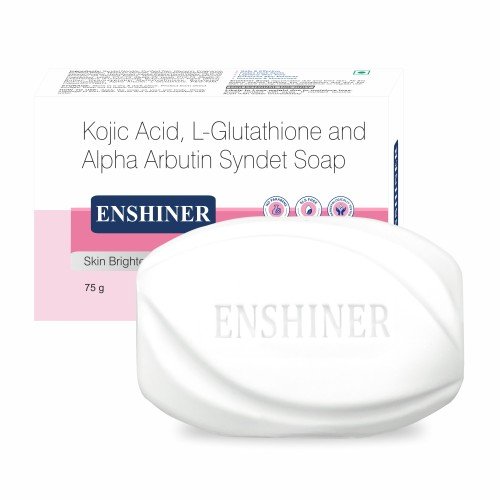 Enshiner Skin Brightening and Lightening Soap with Kojic Acid, 75g - for Dark Spots & Uneven Skin Tone